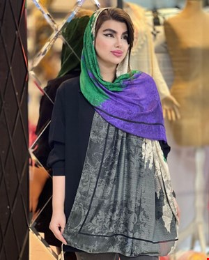 شال نخی آبرنگی