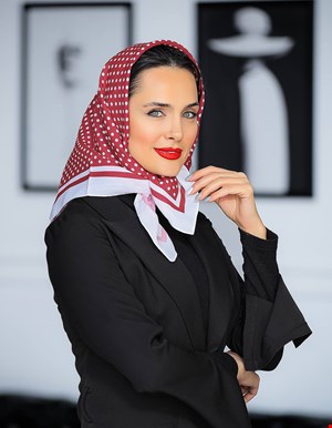 مینی اسکارف توپ توپی حاشیه دار