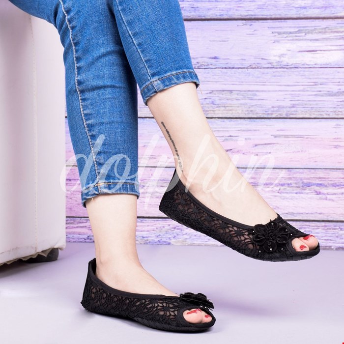 پاپوش عنکبوتی گل دار جلو باز