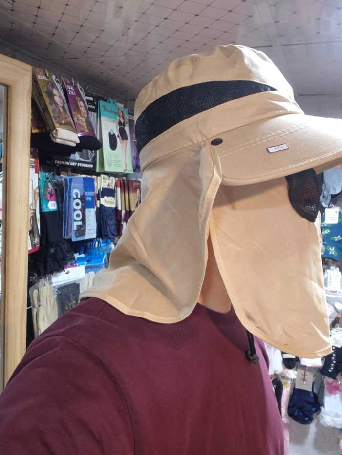 کلاه کشاورزی شال دار و نقاب دار