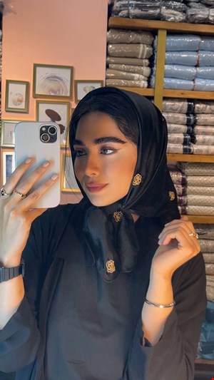 مینی اسکارف کوپرا گلدوزی شده