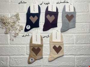 جوراب طرح قلب برجسته