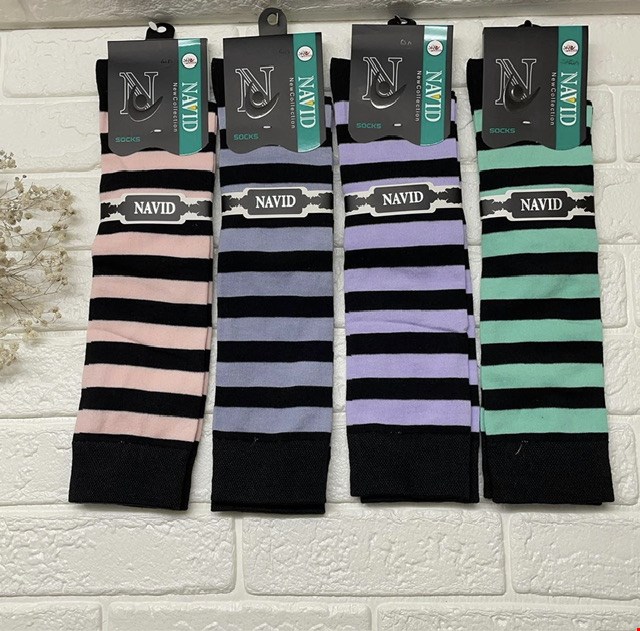 جوراب زیر زانو راه راه