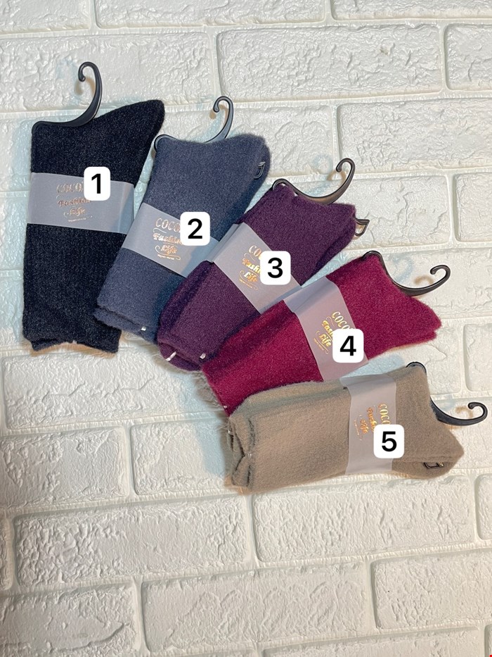 جوراب پشمی تک رنگ برند coco